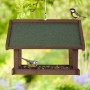 Relaxdays Vogelfutterhaus Holz Stein Dunkelbraun zur Wandmontage 35 cm x 42,5 cm x 40,5 cm 2,6 kg_3