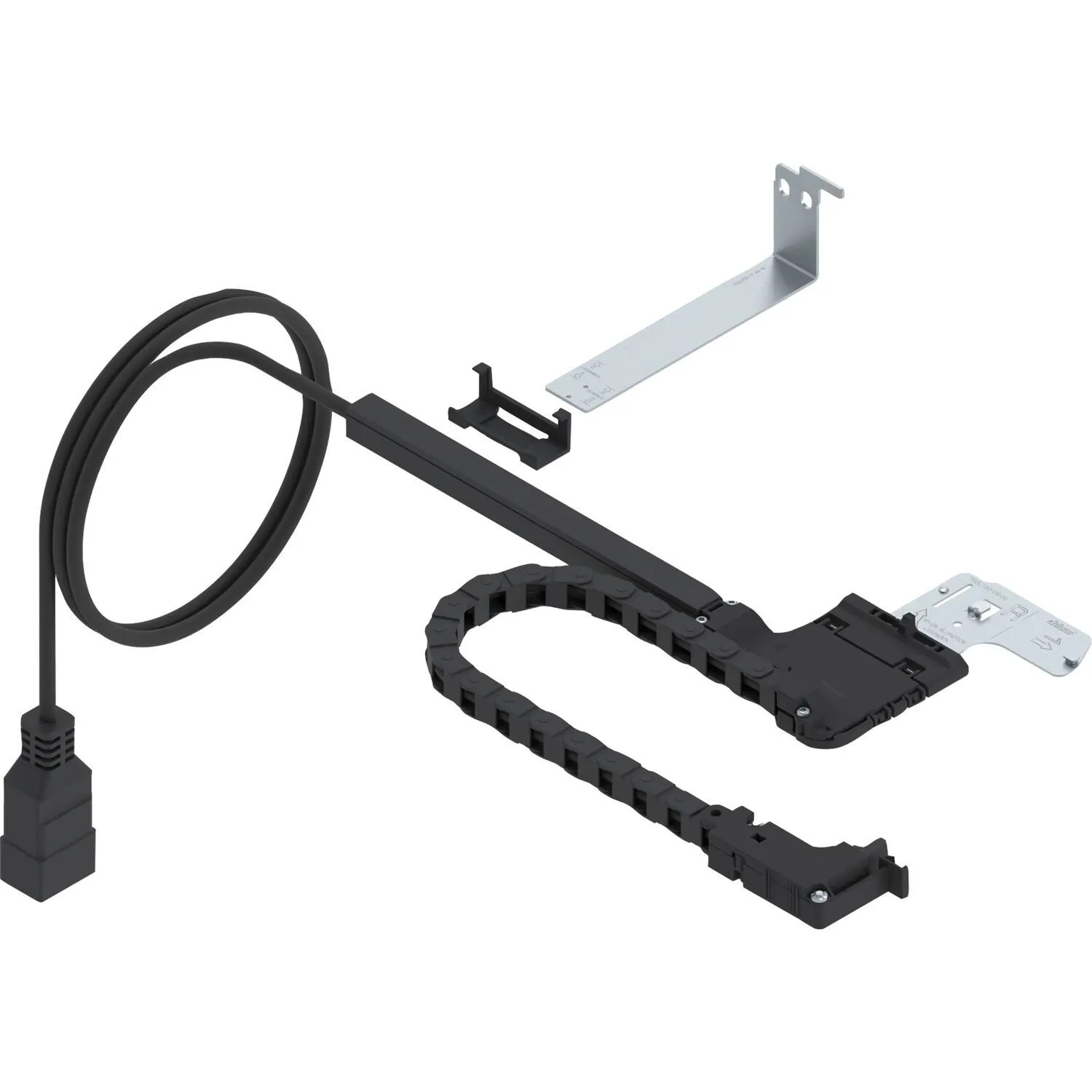 Blum Kabelführung Amperos AC für Schubladensteckdosen 480-520 mm Schwarz