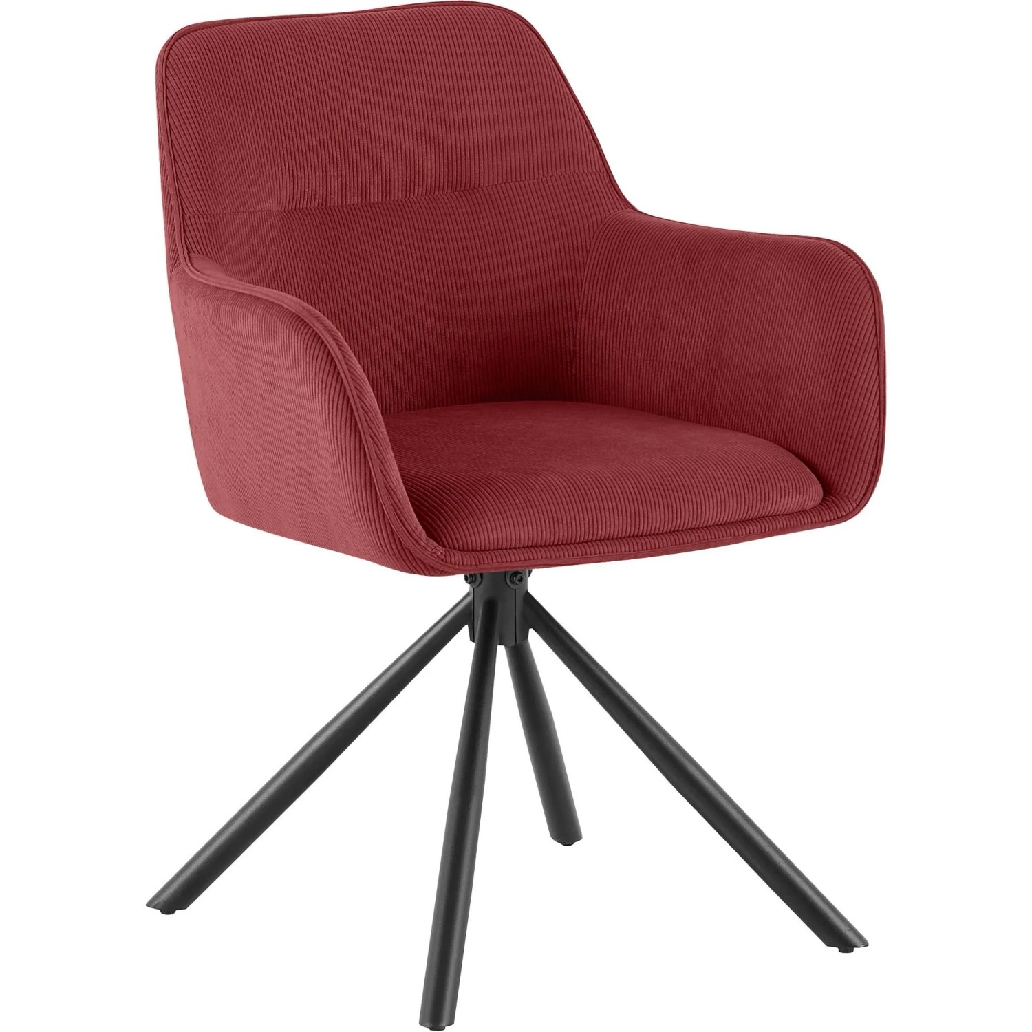 CLP Esszimmerstuhl Tipton Cord Bordeauxrot