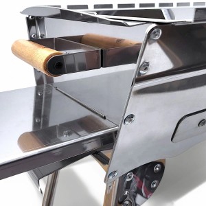 Grillpeter Mangal Edelstahl 2 mm Schaschlickgrill Set mit 11er Spießdreher