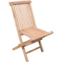 DELUKE Gartenstuhl aus Teakholz, klappbar, wetterfest. Ideal für Garten, Balkon und Outdoor.