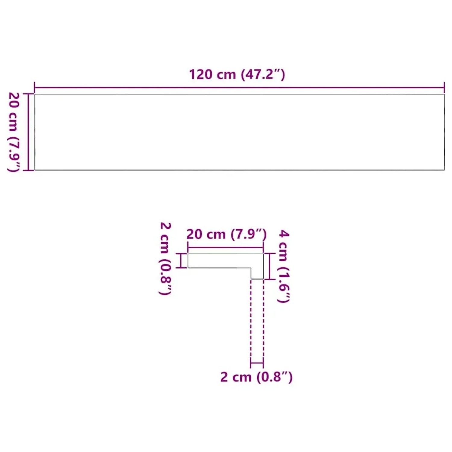 vidaXL Fensterbänke 2 Stk Hellbraun 120x20x2 cm Massivholz Eiche 4009138_10