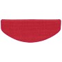 Rote Pergamon Natur Sisal Stufenmatte, 24x65cm, aus dem 15er-Set.
