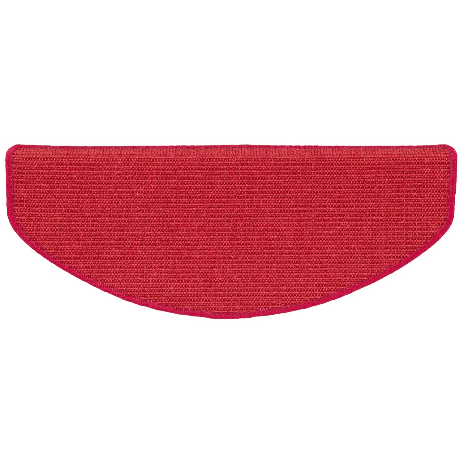 Rote Pergamon Natur Sisal Stufenmatte, 24x65cm, aus dem 15er-Set.