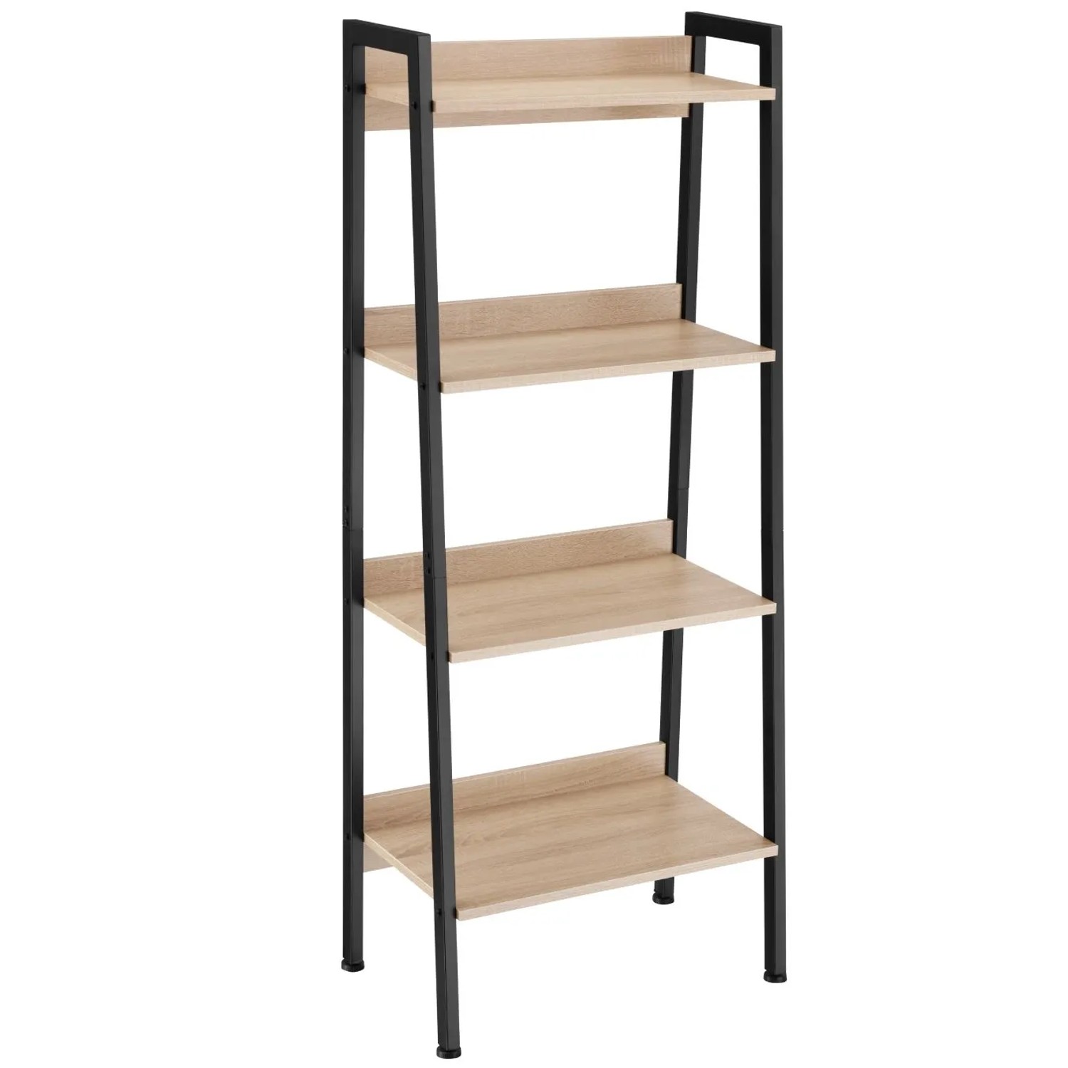 Tectake Leiterregal Chatham Industrial Style Holz und Stahl  57 50 x 34 x 138 cm Industrial Holz Hell  Eiche Sonoma