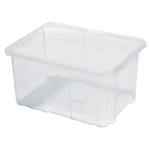 Transparente PROREGAL Aufbewahrungsbox mit Deckel, 22 Liter, 40x30x20 cm.