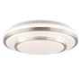 Moderne LED-Deckenleuchte Nivaro in Silber/Weiß, Ø 29,3 cm. Ideal für Wohnräume.