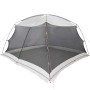 Graues vidaXL Polyester Zelt mit Moskitonetz und weißem Dach. Ideal als Pavillon für Camping und Outdoor.