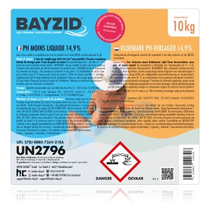 Kanister Bayzid pH Minus Flüssig 14,9% zur pH-Wert Senkung im Pool.