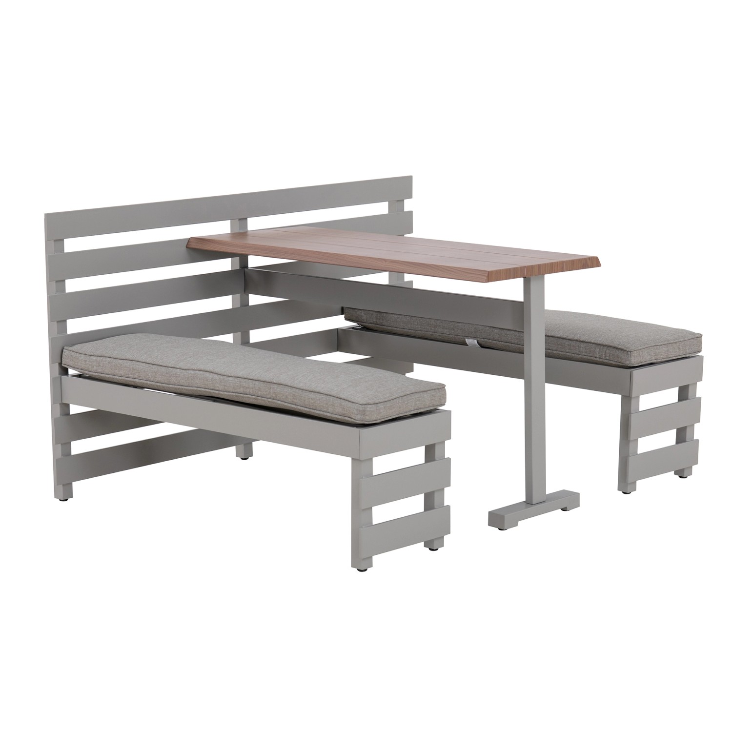 Sunjoy Garten-Set Lagos Stahl 126 cm x 157 cm Grau