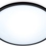 Schwarze, runde WiZ LED-Deckenleuchte SuperSlim, dimmbar, 1500 lm, Ø 29,2 cm.
