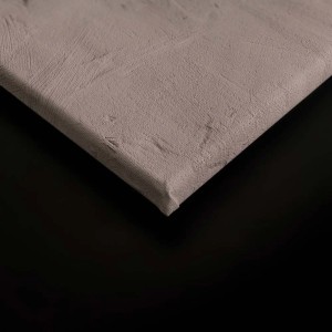 Detailaufnahme eines Bricoflor Wandbildes in Beige/Terracotta mit Lehmoptik.