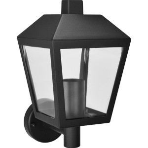 Schwarze Außenwandleuchte Vigevano aus Aluminium-Druckguss für den Außenbereich.