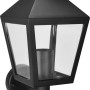 Schwarze Außenwandleuchte Vigevano aus Aluminium-Druckguss für den Außenbereich.