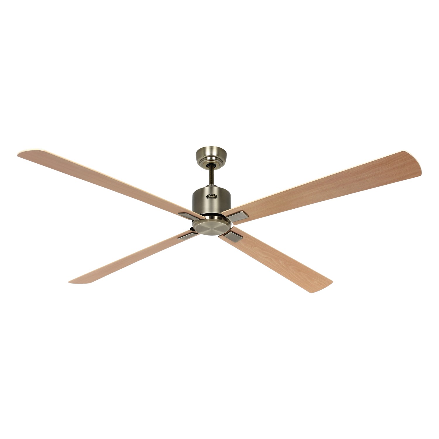 CASAFAN Eco Neo III Deckenventilator, 180cm, Messing Antik/Ahorn-Buche, mit Fernbedienung.