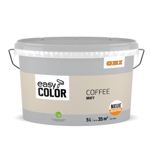 Eimer OBI Easy Color 5 l Coffee, matte, bunte Wandfarbe für Innenräume.