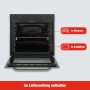Telefunken Einbaubackofen, 78 Liter, schwarz, mit Ofenrost und Backblech.