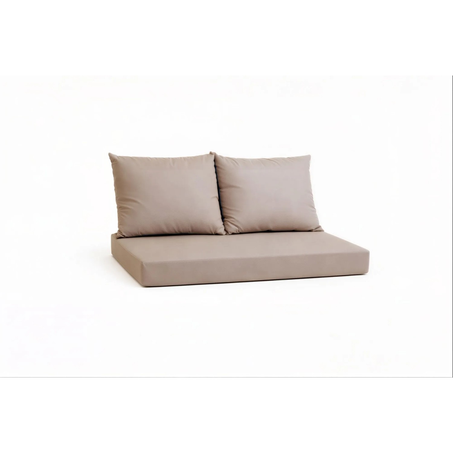 Setgarden Pastel Outdoor Palettenkissen Set 120x60x10cm Sitzkissen + Rückenkissen 2x60x50cm 1tlg Caffe,atte