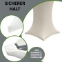 TRUTZHOLM Stehtischhusse beige, Stretch-Stoff, gummierte Fußtaschen für sicheren Halt. Für Ø 60cm Tische.