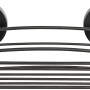 Schwarze Wenko Wandablage Vacuum-Loc für Badutensilien, befestigt mit Saugnäpfen.
