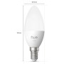 Weißes Philips Hue E14 LED Leuchtmittel, Kerzenform. 106x39 mm. Warmweißes 2.700 K Licht, 470 lm, 3,9 W.