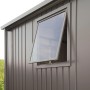 Biohort Seitenwandelement mit Fenster in Quarzgrau-Metallic für Gartenhäuser.