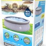 Avenli Gartenpool Set, rund, Ø 450 cm, Rattan Grau. Aufblasbarer Pool für Familienspaß im Garten.