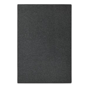 Anthrazitfarbener Karat Teppich London, 100x100 cm, Flachflor Schlinge.