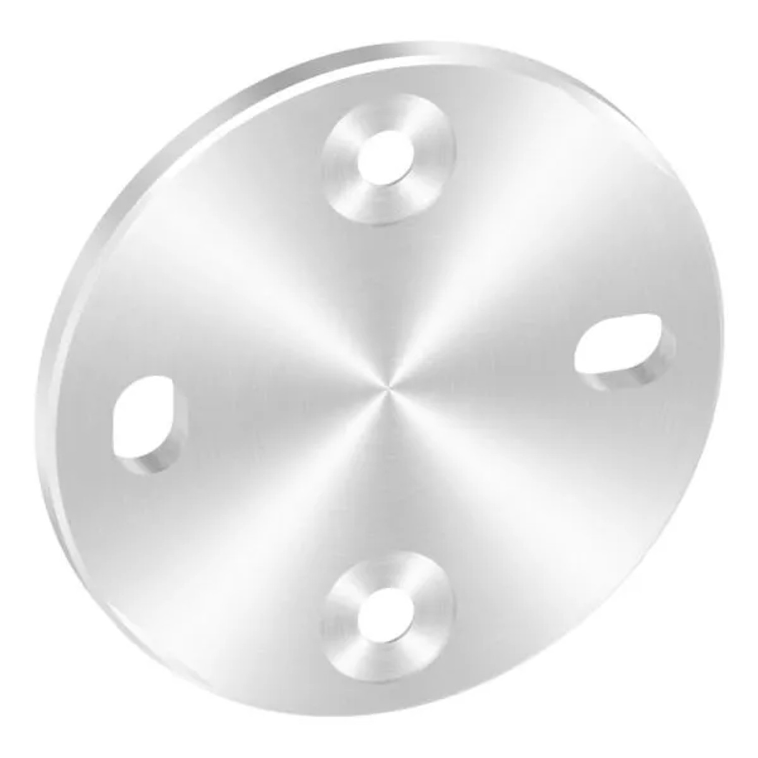 FeNau Ankerplatte Edelstahl V2A Ø 100 X 6 mm Für Distanzhülse Geschliffen Korn 240