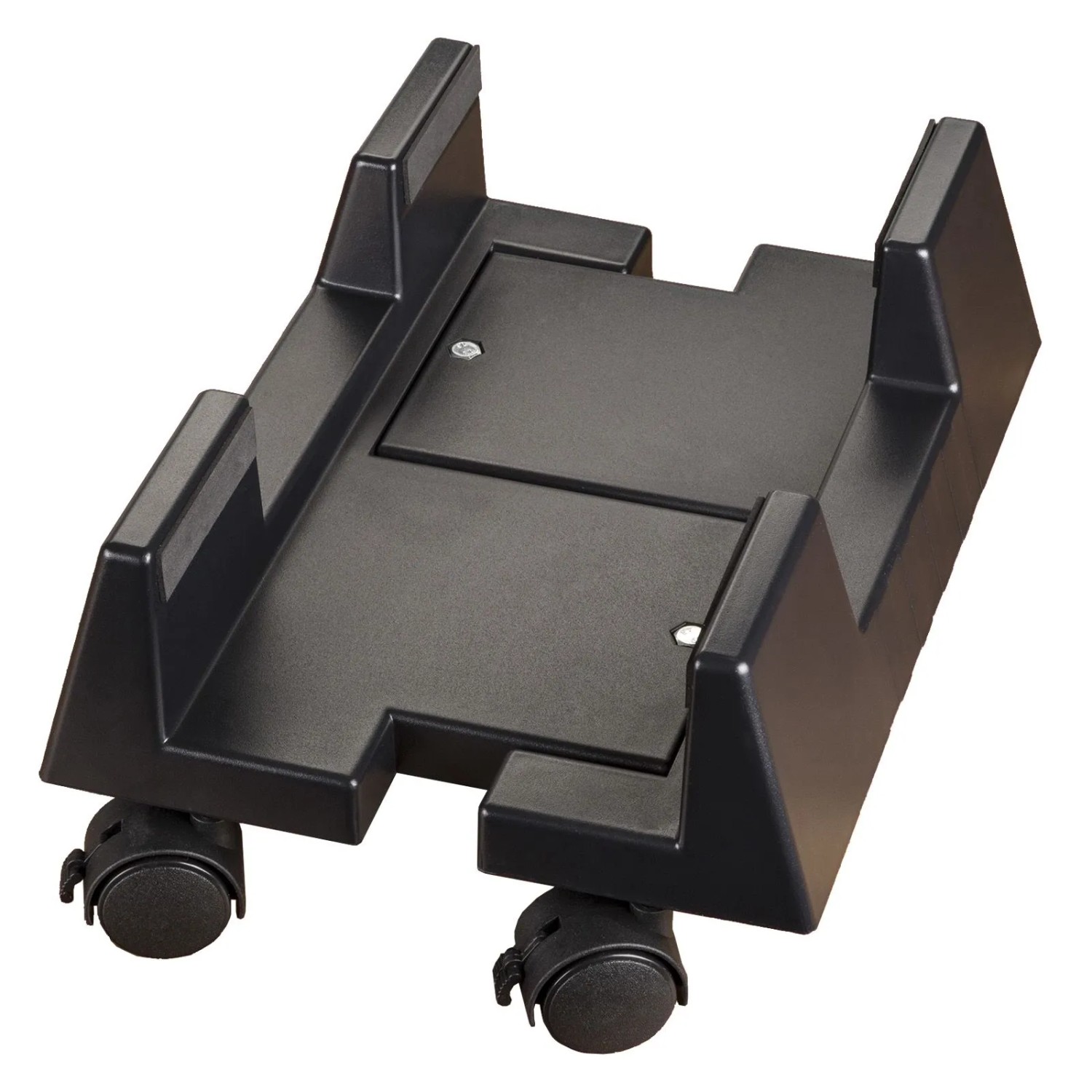 SOTECH Computerständer PC Ständer Rollbar und Verstellbar Schwarz