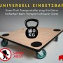 PROREGAL Transportroller Set mit 4 Rollen, Sperrholzplatte, Traglast 150kg, ideal für Werkstatt & Umzug.