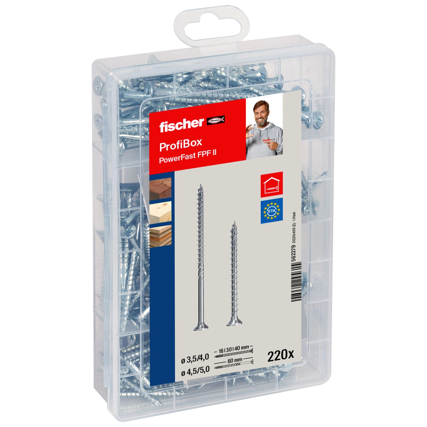 Thumbnail - Fischer Schrauben-Box Meisterbox - PowerFast II Senkkopf/Kreuzschlitz 220 Stück