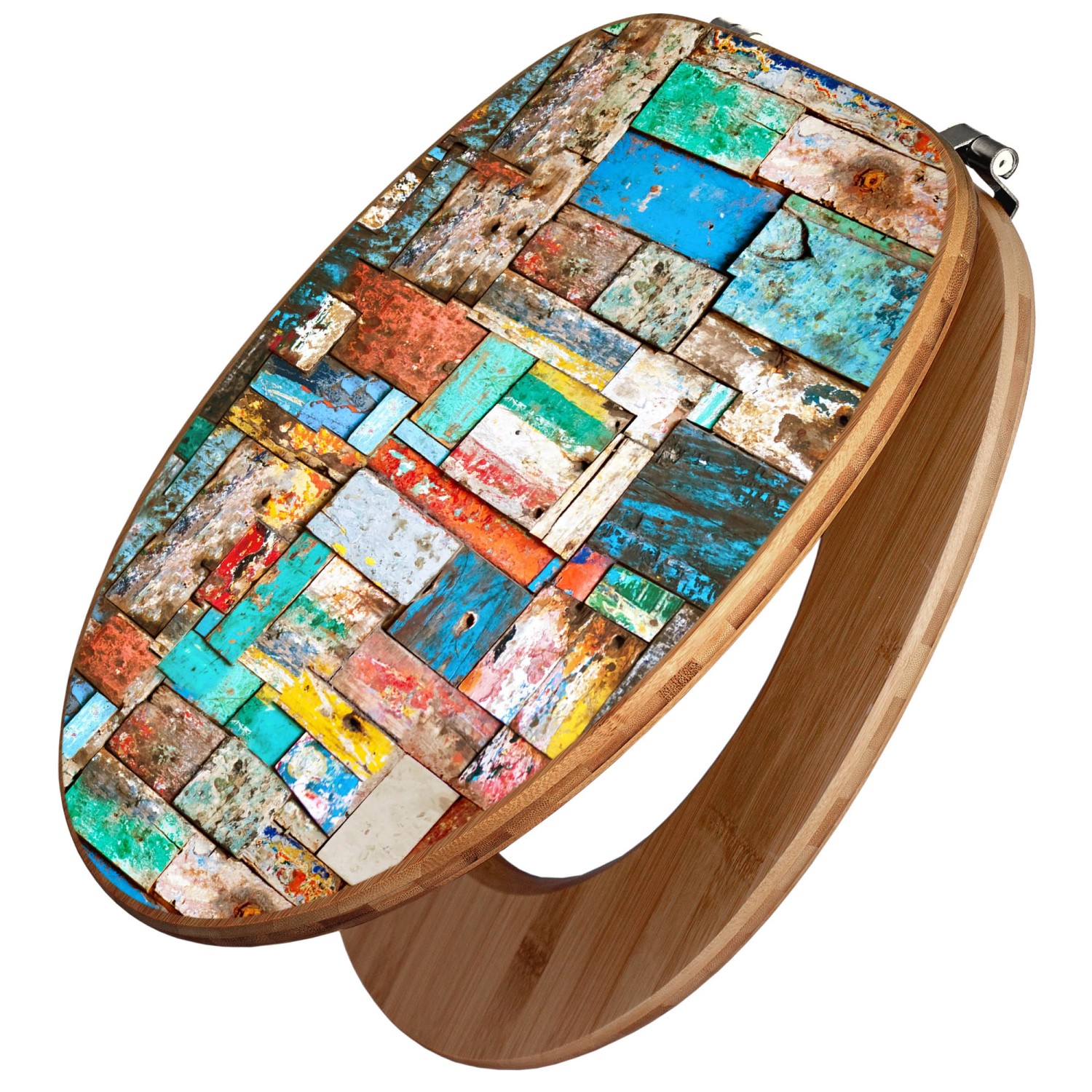 Banjado Design WC Sitz Bambus Toilettendeckel Toilettensitz Bambus Holz Klo günstig online kaufen