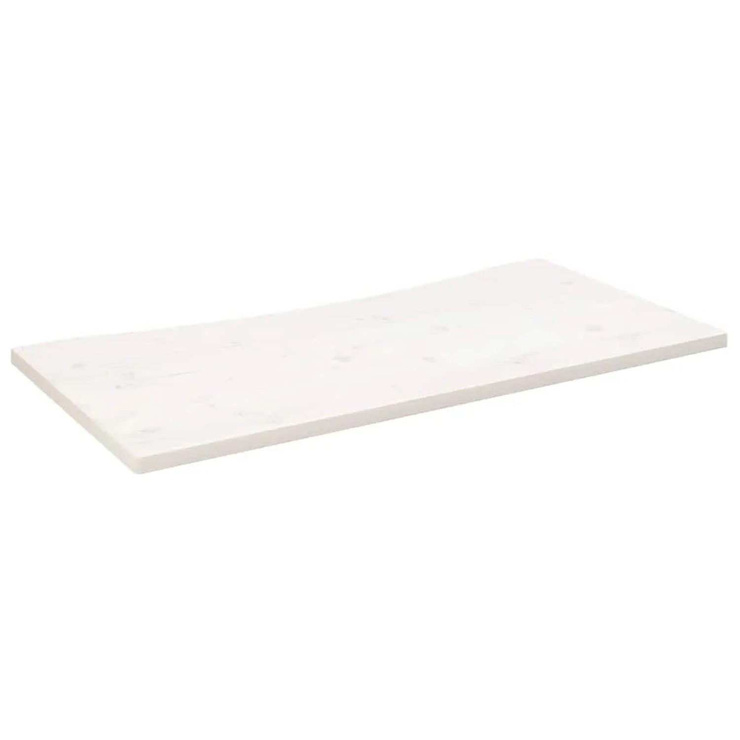 vidaXL Schreibtischplatte Weiß 100x50x2,5 cm Massivholz Kiefer 824431