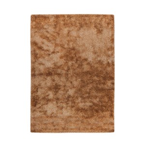 MeGusta Shaggy Teppich, braun, 140x200 cm. Hochflor Teppich aus Polyester.