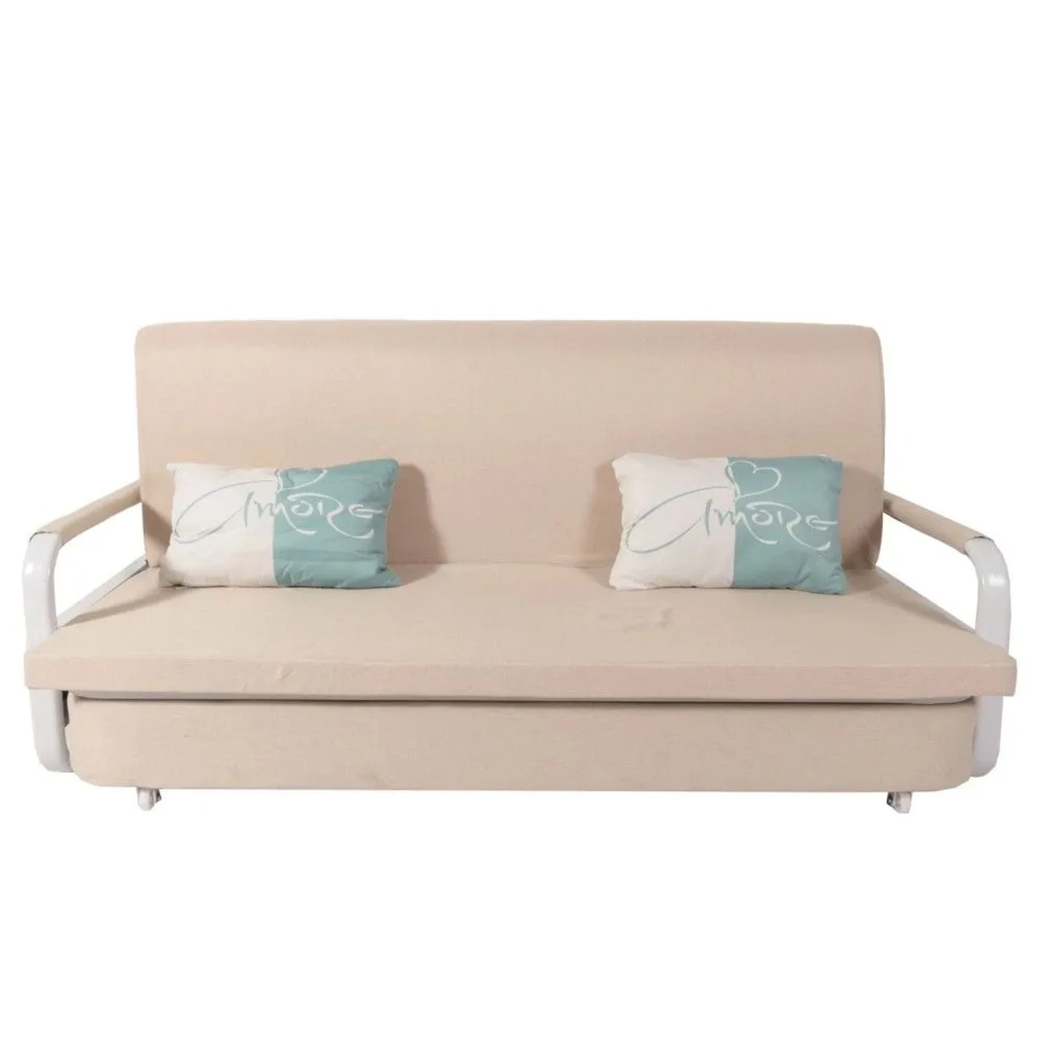 MCW Schlafsofa M83 Stoff/Textil Beige 190x185cm