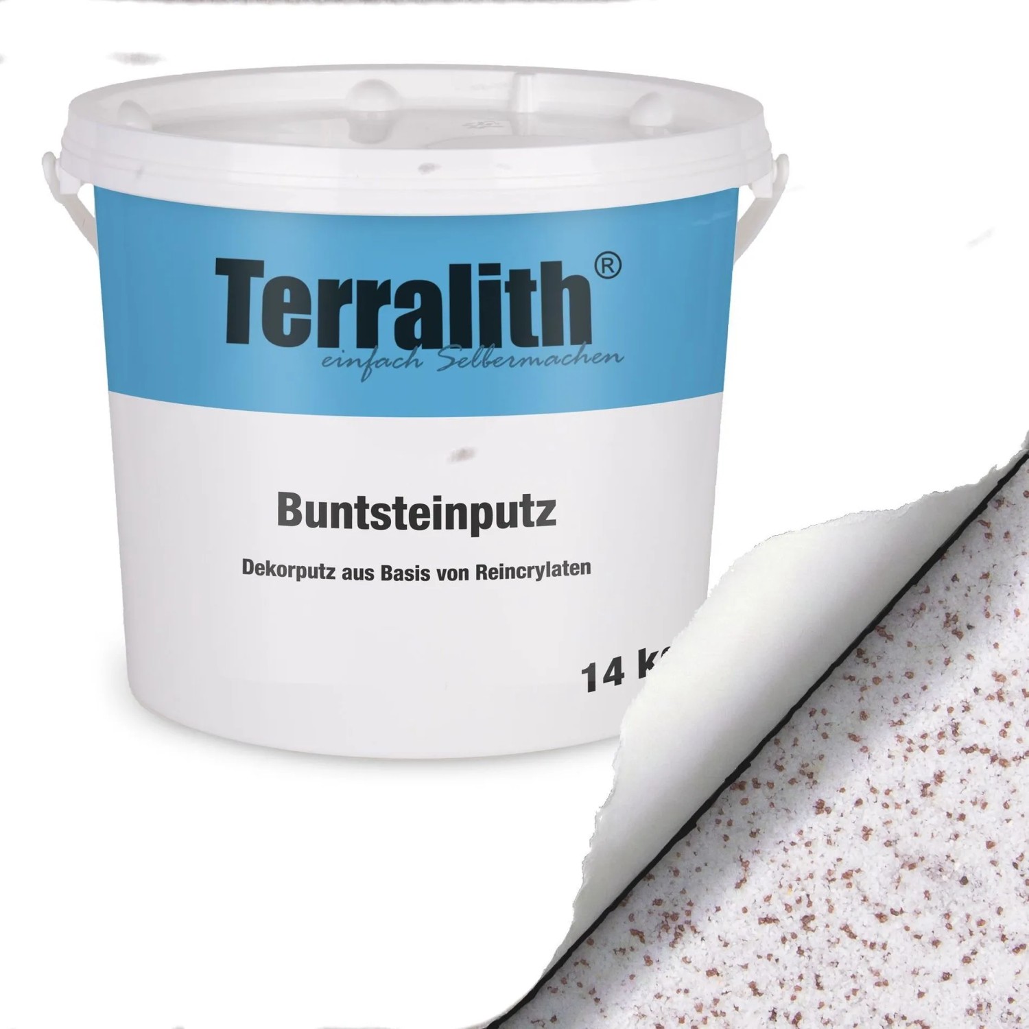 Terralith Buntsteinputz Mosaikputz 1mm 14 kg BSP1093 Weiss Beige