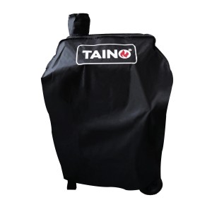 Schwarze Taino Hero Grillabdeckung / Wetterschutzhülle für BBQ Grills.
