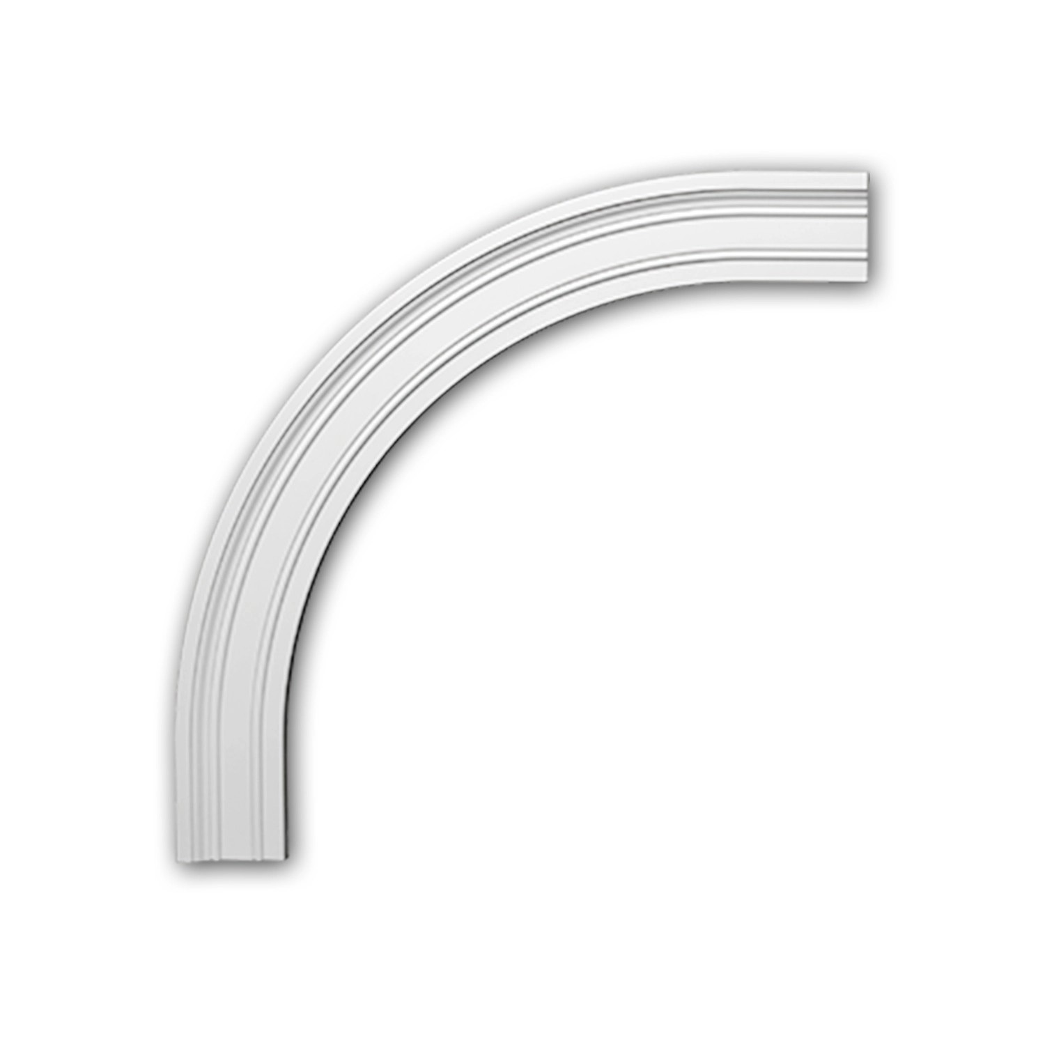 PROFHOME 487033F Flexibler Bogenrahmen Fassaden Element Fensterumrandung, 95 cm x 3,7 cm x 95 cm Weiß