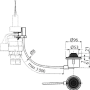 Alcadrain MPO12 Pneumatische Fernauslösung, Fußbetätigung, Chrom, für Bodeneinbau_2