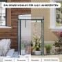 WOLTU Foliengewächshaus: Transparentes Treibhaus mit Pflanzen im Winter und Sommer.
