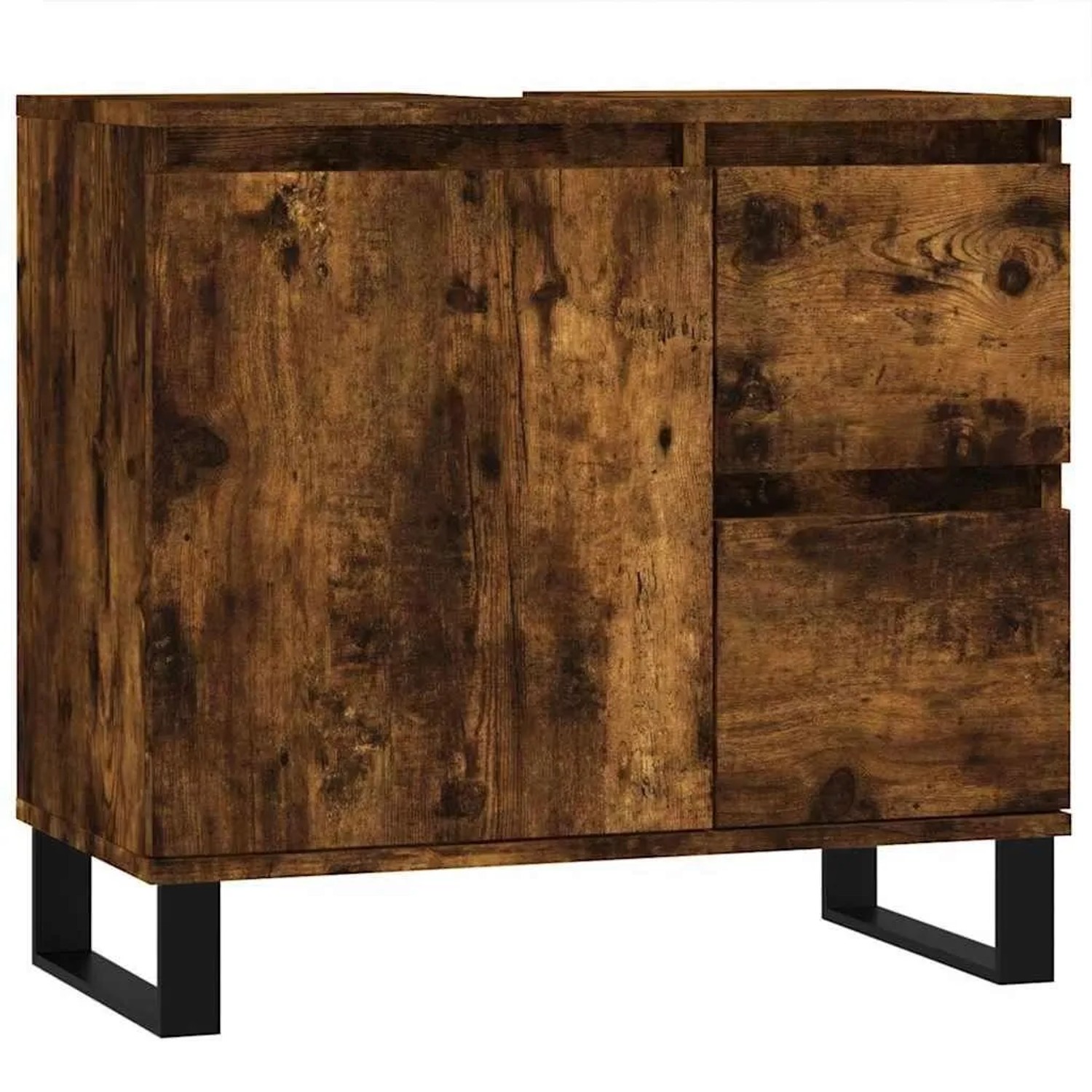vidaXL Badschrank Räuchereiche 65x33x60 cm Holzwerkstoff 831617 günstig online kaufen