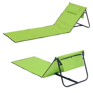 Lex Strandliege Strandmatte Sonnenmatte Badematte Liege Faltbar mit Tasche Hellgrün