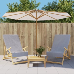 vidaXL Strandtücher 2 Stk Grau 60x135 cm Stoff 400 g/m² 362671
