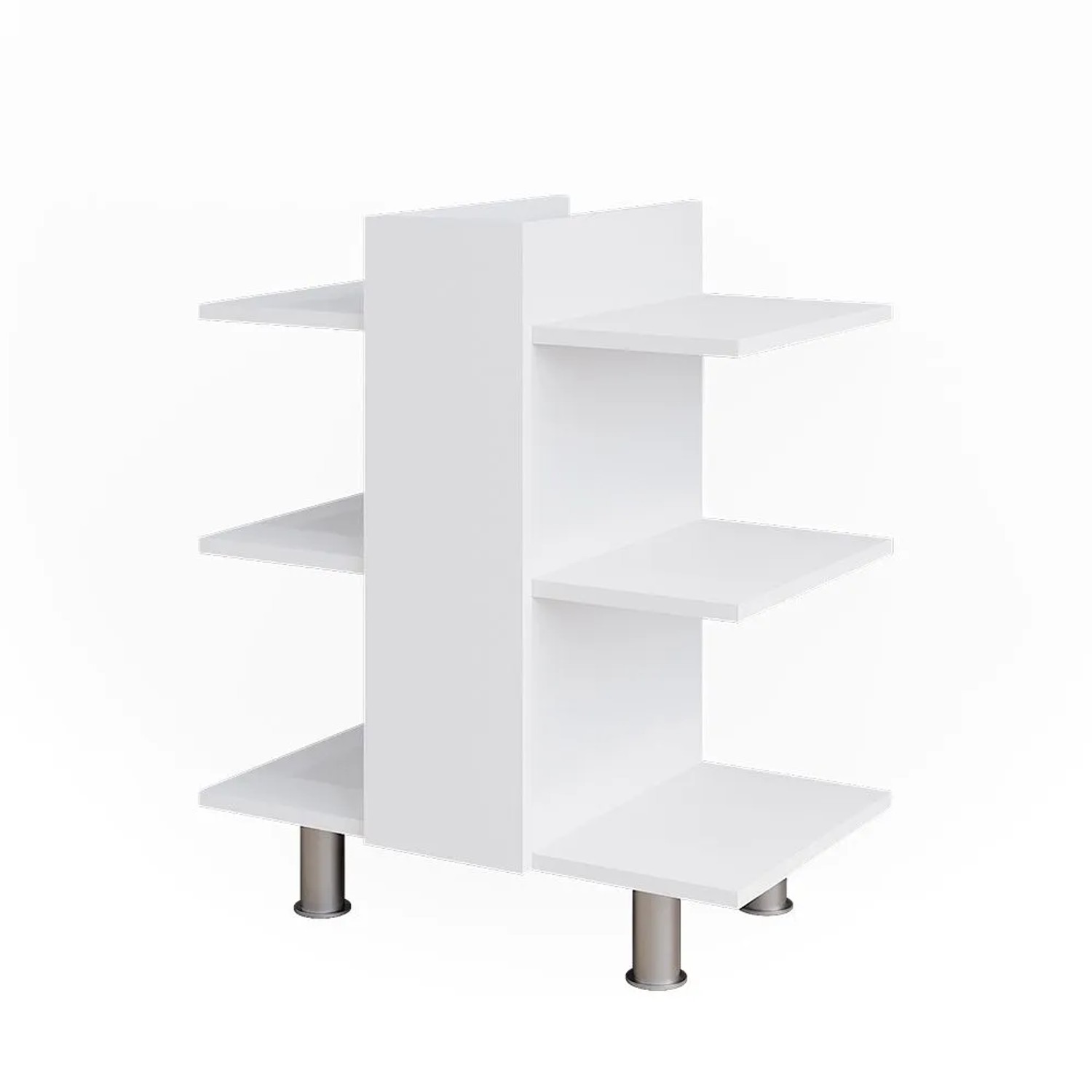Vicco Waschbeckenunterschrank Fynn Weiß 60 x 70 mit 6 Ablage