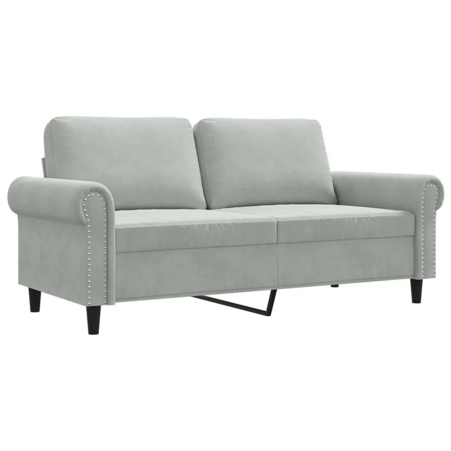 vidaXL 2-Sitzer-Sofa Hellgrau 140 cm Samt 359529 günstig online kaufen
