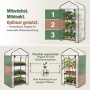 Sekey Foliengewächshaus mit 3 Etagen und flexibler Pflanzhöhe. Transparentes Gewächshaus für Tomaten, Setzlinge im Garten oder auf dem Balkon.