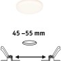 Paulmann LED Einbaupanel Veluna VariFit, rund, Ø 75mm, 4,5W, 3000K, Satin, flexibler Einbau