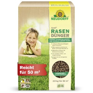 Neudorff Azet Rasen-Dünger 2,5 kg. Organischer Granulatdünger für dichten, grünen Rasen. Reicht für 50 m².