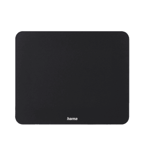 Schwarzes Hama Mauspad Slim (23x23,5cm) für präzise Mausführung am Computer.